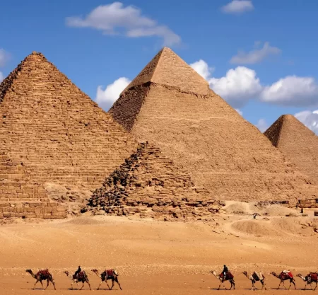 Giza pyramids,Sphinx,Saqqara Step Pyramid,Memphis